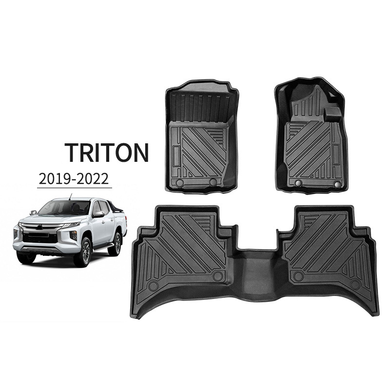 3D TPE RHD Car Floor Mat For Mitsubishi Triton L200 2015-2023