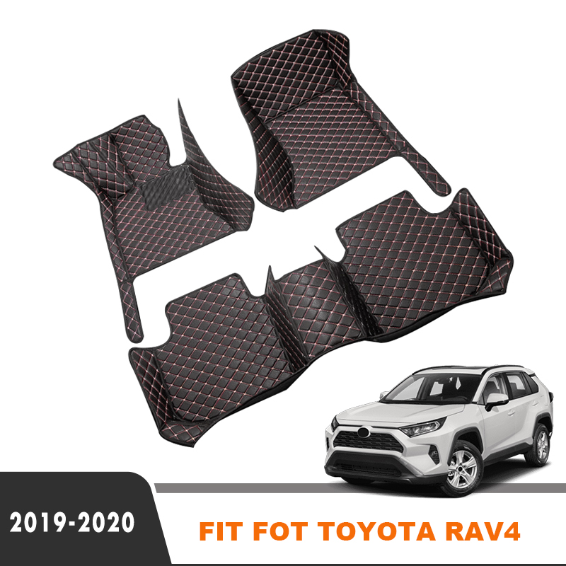 3D Leather Car Floor Mats For Toyota Rav4 2019-2020