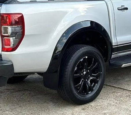 For Ford Ranger T8 PX3 Wildtrak Double Cab Fender Flare Glossy Black